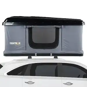 Hartschalen-Dachzelt TentBox Classic in Schwarz und Grau