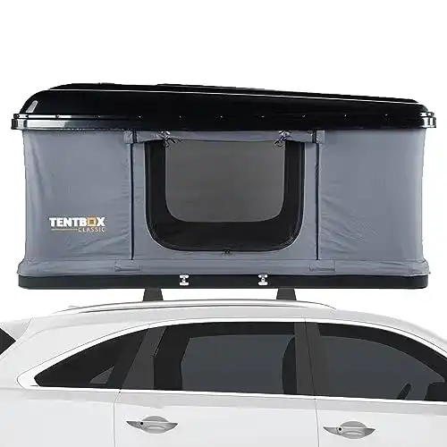 Hartschalen-Dachzelt TentBox Classic in Schwarz und Grau