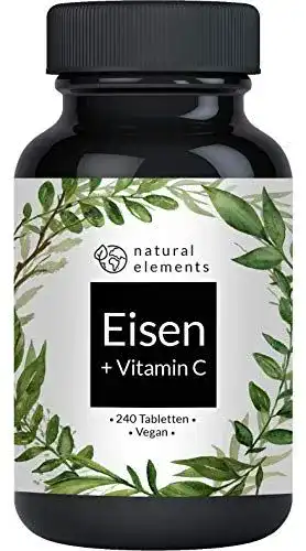 Eisen Tabletten mit 40 mg Vitamin C – 240 Stück