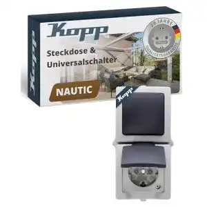 Steckdosen-Lichtschalter Kopp 138556008 für Feuchträume