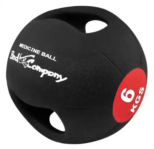 Medizinball Bad Company Pro-Grip Fitnessball mit Doppelgriff