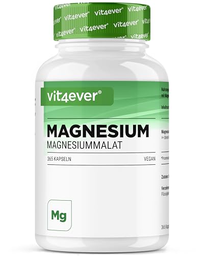 Magnesium Malat Vit4Ever 365 Kapseln mit 2000 mg hochdosiertem Magnesium