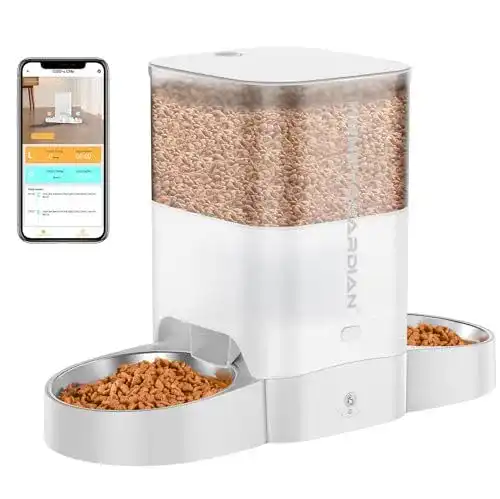 Futterautomat für zwei Katzen mit App-Steuerung und 2 Näpfen