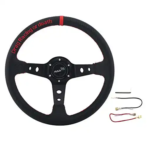 Auto-Lenkrad Hpory 13 Zoll Sportlenkrad für Motorsport und Rennsport