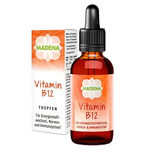 Vitamin B12 Tropfen von Madena Hochdosiert mit bioaktiven Formen