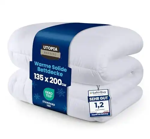 Bettdecke 135 x 200 cm von Utopia Bedding Ganzjahresdecke 370 GSM