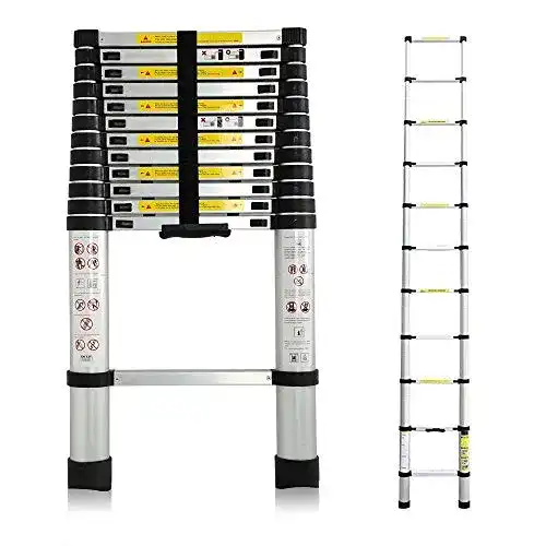 Anlegeleiter Vlio 3,8 m Teleskopleiter aus Aluminium für verschiedene Anwendungen