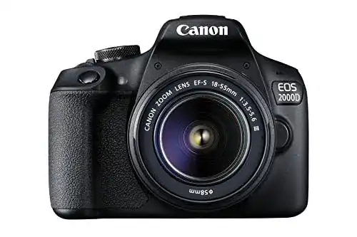 Canon EOS 2000D Spiegelreflexkamera mit EF-S 18-55 Objektiv