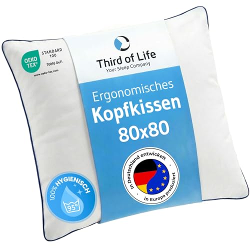KopfKissen Third of Life 80×80 inSPIRO für ergonomischen Schlaf