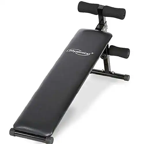 Bauchtrainer Physionics Sit Up Bank mit Beinfixierung klappbar und verstellbar