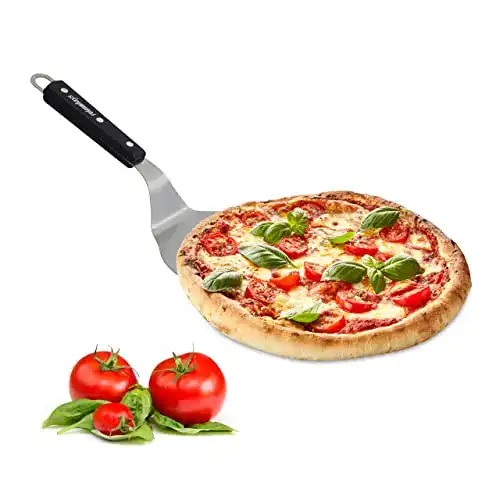 Pizzaschaufel Relaxdays Pizzaschieber mit Holzgriff, rund