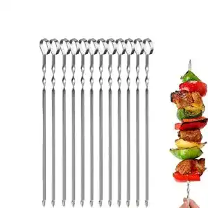 Stockbrotstöcke Pontedinvoy 12 Stück Edelstahl Grillspieße