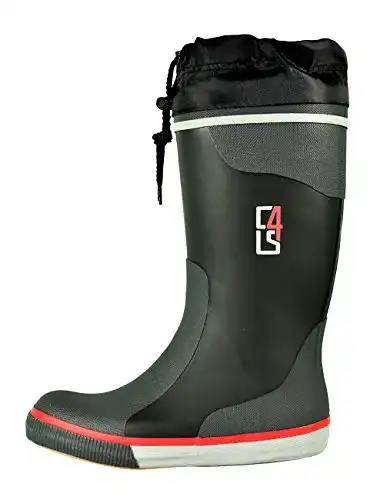 Segelstiefel Crazy4Sailing Unisex Langschaft Gummistiefel mit Schnürung