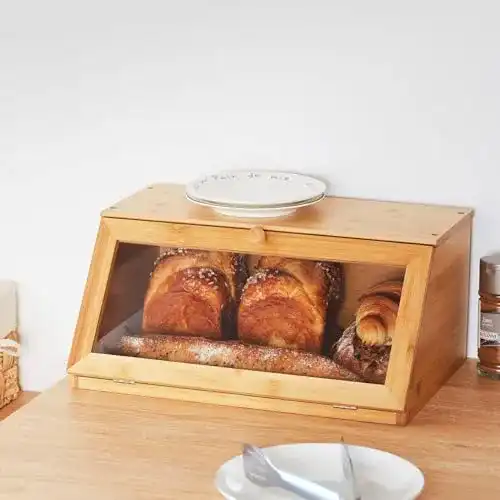 Brotkasten aus Bambus von Youdenova Umweltfreundliche Aufbewahrung