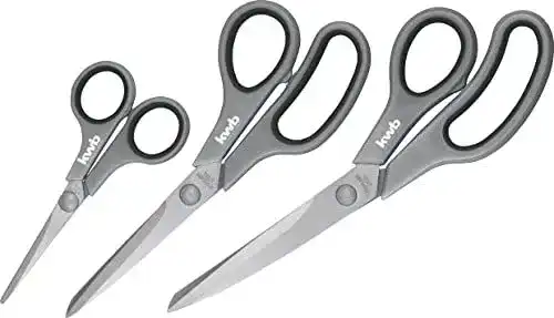 Scheren-Set kwb aus Edelstahl, 3-teilig, für verschiedene Anwendungen