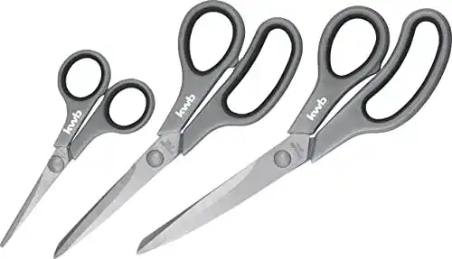 Scheren-Set kwb aus Edelstahl, 3-teilig, für verschiedene Anwendungen