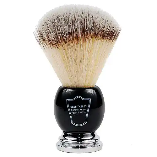Veganer Rasierpinsel Parker Safety Razor Deluxe Synthetic Silvertip