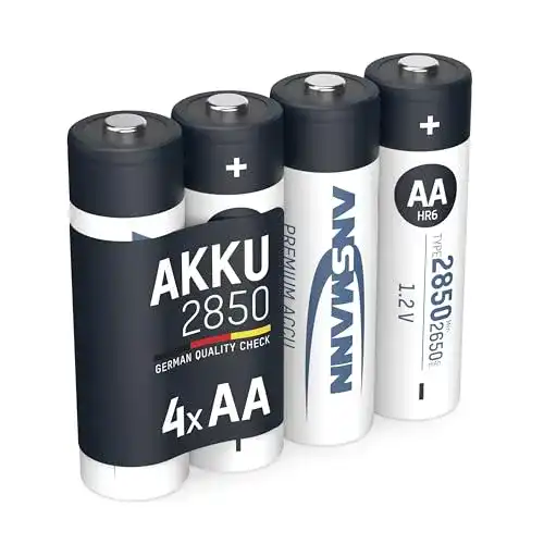 Ansmann Akku AA 2850mAh NiMH 1,2V Mignon – Wiederaufladbare Batterien