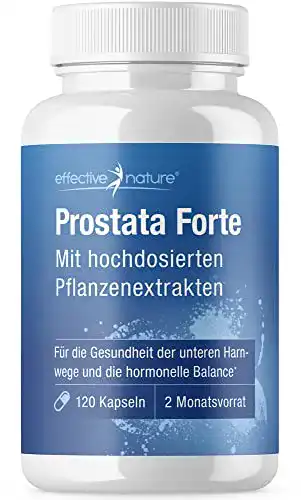 Prostata Forte Tabletten von Effective Nature, 120 vegane Kapseln