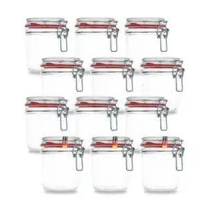 Fermentiergläser Drahtbügelgläser 530 ml – Set mit 12 Stück