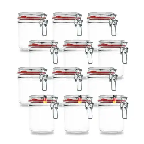 Fermentiergläser Drahtbügelgläser 530 ml – Set mit 12 Stück