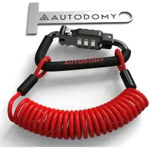 Helmschloss Motorrad Autodomy 150 cm Kabel mit Sicherheitscode
