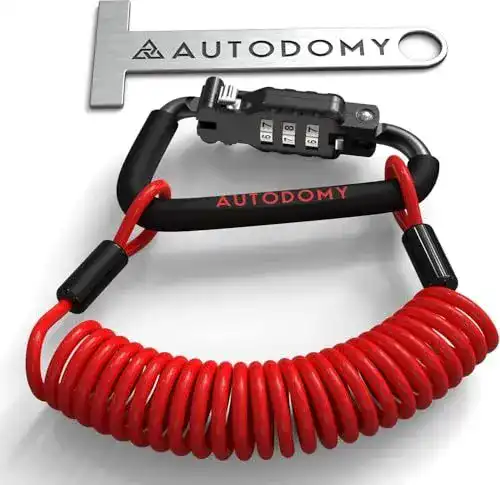 Helmschloss Motorrad Autodomy 150 cm Kabel mit Sicherheitscode