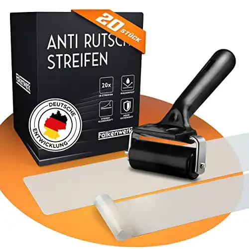 Antirutschstreifen für Treppen von Falkenwerk – 20 Stück selbstklebend und transparent