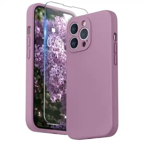 SURPHY Silikonhülle für iPhone 13 Pro in Flieder Lila