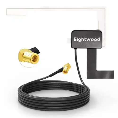 Eightwood aktive DAB DAB+ Auto-Scheibenantenne mit SMB-Stecker