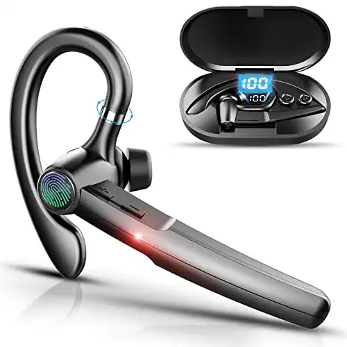 Ceppekyy Bluetooth Headset für Büro mit Mikrofon und Ladekoffer