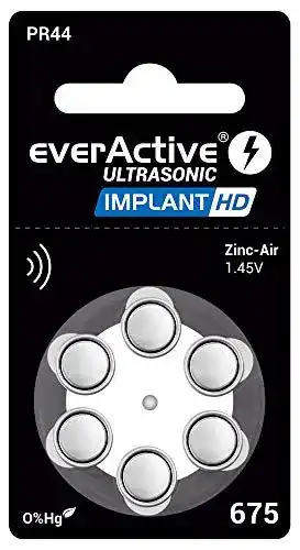 Hörgerätebatterien everActive 675 6 Stück, Zink-Luft-Batterien