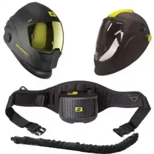 Esab Sentinel A50 Air Schweißhelm mit PAPR und Schleifvisier