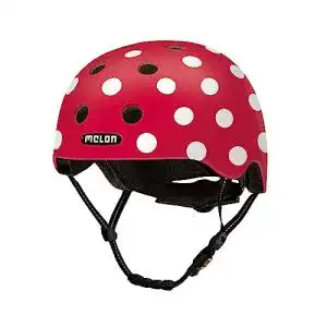 Melon Fahrradhelm Dotty White für Damen, Herren und Kinder