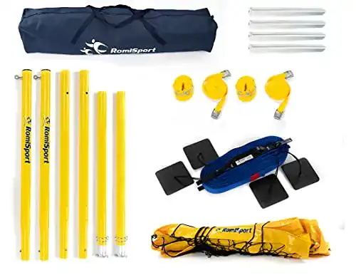 Beachvolleyballnetz RomiSport Set für Volleyball und Beachvolleyball