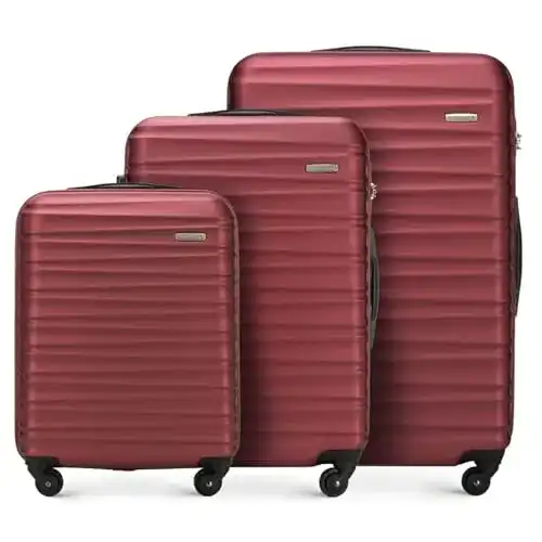 WITTCHEN Gepäckset 3-teiliges Reisekoffer-Set in Burgund
