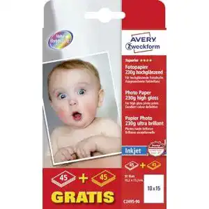 Fotopapier 10×15 AVERY Zweckform C2495-90 für Inkjetdrucker