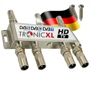 Antennenverteiler TronicXL 6-fach für Kabelfernsehen und Satelliten-TV