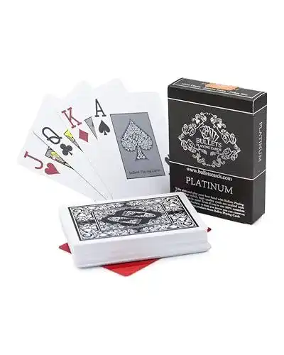 Pokerkarten Bullets Playing Cards Platinum mit zwei Eckzeichen