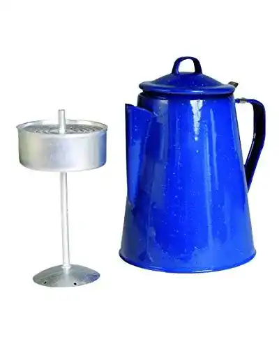 Mil-Tec Perkolator für Erwachsene – Emaille Kaffeekanne für Outdoor