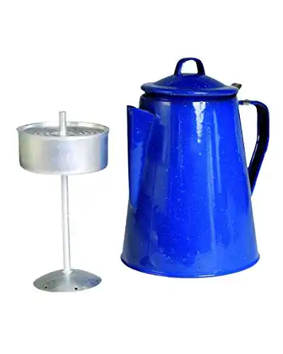 Mil-Tec Perkolator für Erwachsene – Emaille Kaffeekanne für Outdoor