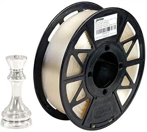 Janbex PLA Filament 1,75 mm, 1 kg Spule in Transparent für 3D-Drucker