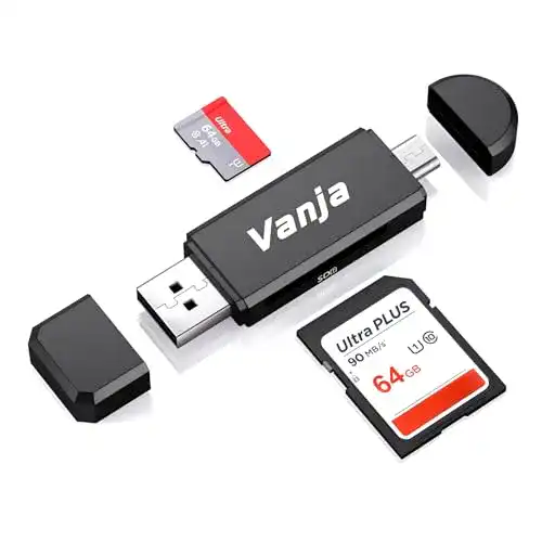 Vanja SD Kartenleser mit Micro USB und USB 2.0 Anschluss