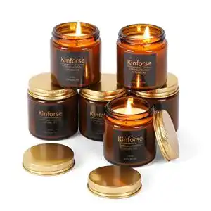 Kinforse Citronella Kerzen im 6er Set für Outdoor und Indoor