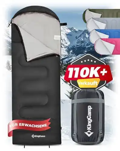 Outdoor Schlafsack KingCamp Deckenschlafsack für 3-4 Jahreszeiten