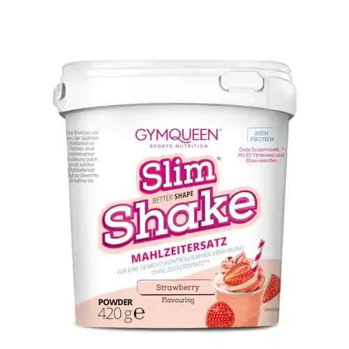 Diät-Shake GymQueen Slim Queen Erdbeere 420g für Gewichtsreduktion