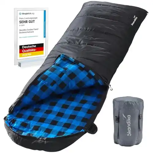 Skandika Deckenschlafsack Dundee aus Flanell 3-Jahreszeiten, koppelbar, bis -20°C