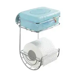 Toilettenpapierhalter ohne Bohren von WENKO mit Ablage