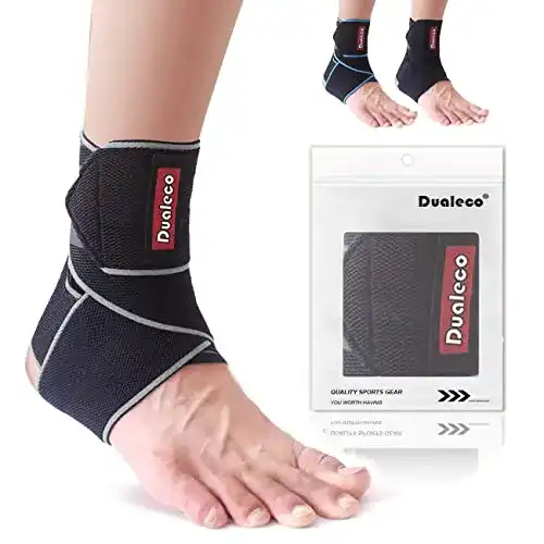 Fußbandage Dualeco Sprunggelenkbandage 1 Stück, einstellbar
