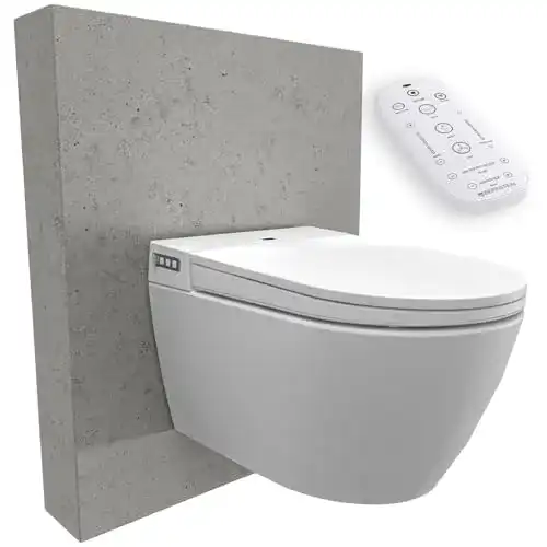 Bernstein Dusch WC 540 Pro in Weiß – Spülrandloses Hänge WC mit Bidet-Funktion